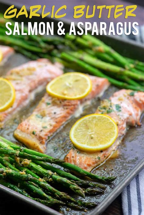 Garlic Butter Salmon and Asparagus | That Low Carb Life