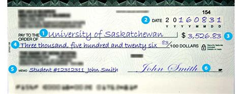 How to fill out a cheque - Students | University of Saskatchewan