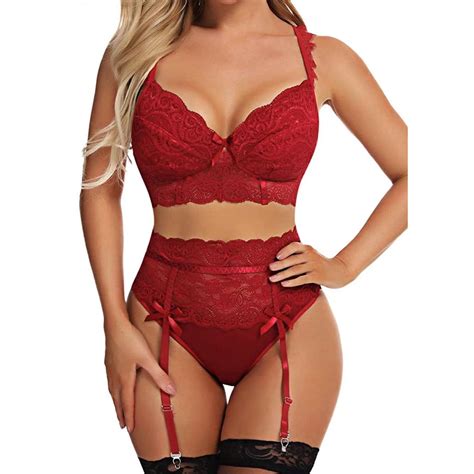 Dondpo Lingerie For Women Lingerie Set Women Sexy Sheer Floral Lace