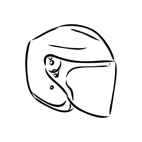 Icono De Doodle De Contorno Dibujado A Mano De Casco De Motocicleta