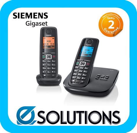 Siemens Gigaset A A Duo Cordless Analog Phone With Handsets And