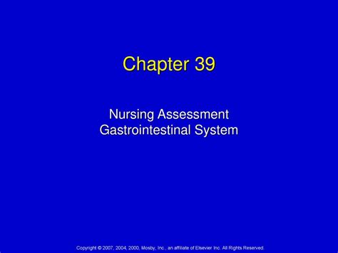 Nursing Assessment Gastrointestinal System Ppt Download