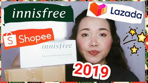 UNBOXING HAUL INNISFREE LAZADA DAN SHOPEE 2019 YouTube