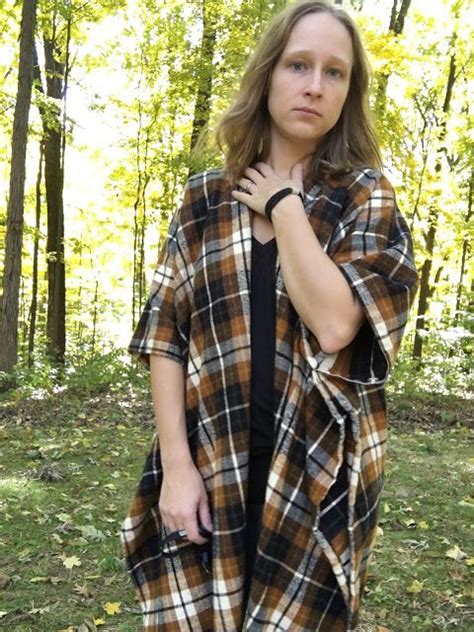 Easy Flannel Poncho Flannel Kimono Poncho Flannel