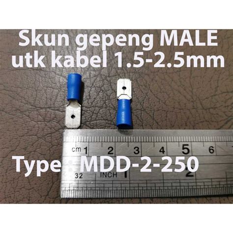 Jual Skun Gepeng Male Mdd Biru Skun Kabel Cowo