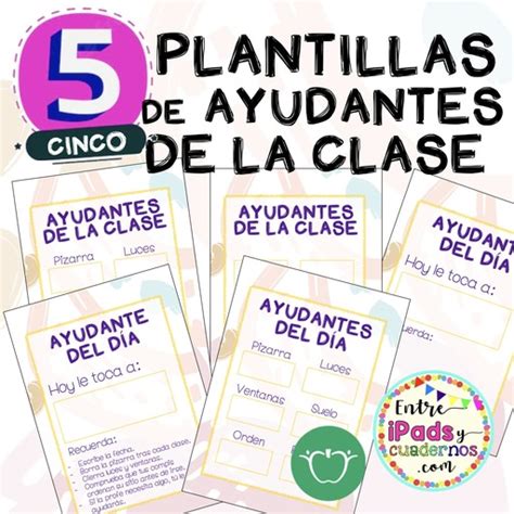 Profes Papel Tijera Plantillas Para Organizar Los Ayudantes De La Clase