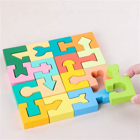 Drewniana układanka sorter puzzle figury klocki Montessori