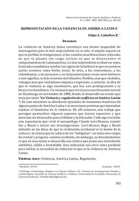 Pdf Representación De La Violencia En América Latina Dokumen Tips