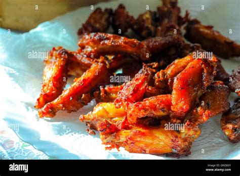 Fried Chicken Wings Stock Photo Alamy