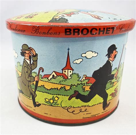 Tintin Boite Bonbons En M Tal Brochet