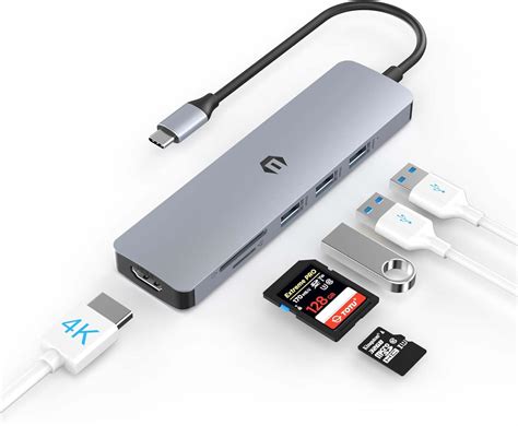 Hub Usb C Adaptador Multipuerto Usb C En Con Hdmi K Puertos