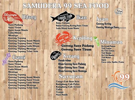 Menu At Samudera 99 Seafood Restaurant West Jakarta Jl Kedoya Raya No6