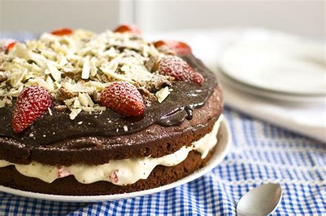 Devils Food Cake Recipe With Strawberry Cream The Cake Mistress