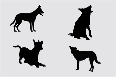 Barking Dog Silhouette Vector Art Bundle Graphic By Anup Ray · Creative