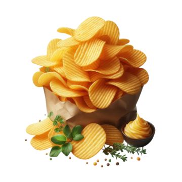 Crispy Potato Chips Bouquet Potato Chips Snacks Crisps Png