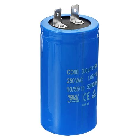 Patikil Cd60 Run Capacitor 300uf Mfd 250vac 15 Tolerance 50 60hz Motor Starting Capacitor For