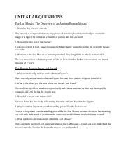 Art And World Cultures Unit 6 Lab Questions Docx UNIT 6 LAB QUESTIONS