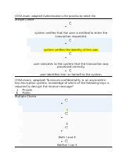 Cisa Exam Adapted Authentication Is The Process By Which The