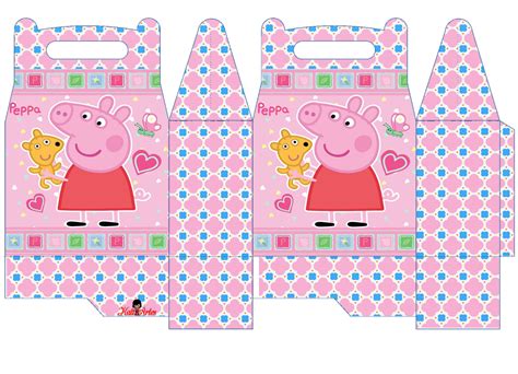 Peppa Pig Con Perrito Caja Para Lunch Para Imprimir Gratis Pig