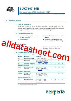 Buk B Datasheet Pdf Nexperia B V All Rights Reserved