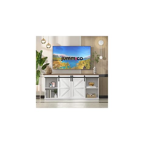 Jummico Farmhouse Tv Stand Up To Inches Mid Ubuy India