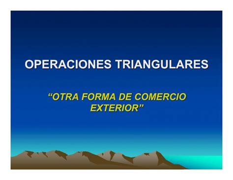 Pdf Operaciones Triangulares Triangulares Las Operaciones