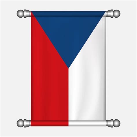 Bandera Realista Colgada Del Bander N Ezechia Vector Premium