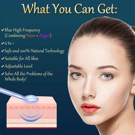 High Frequency Facial Wand Portable Handheld Blue High Frequency