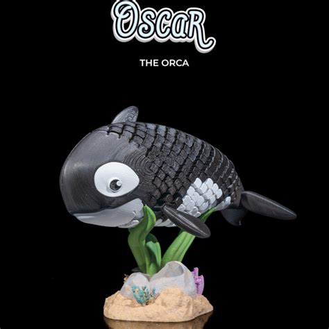 3D Printable Oscar, the Orca by Stlflix