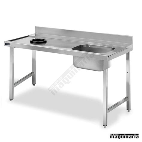 Mesa Inoxidable Fregaderos Industriales Con Aro De Desbrazado Sin Hueco