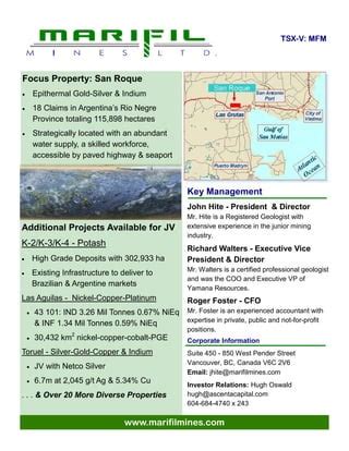 Marifil Mines Fact Sheet Pdf