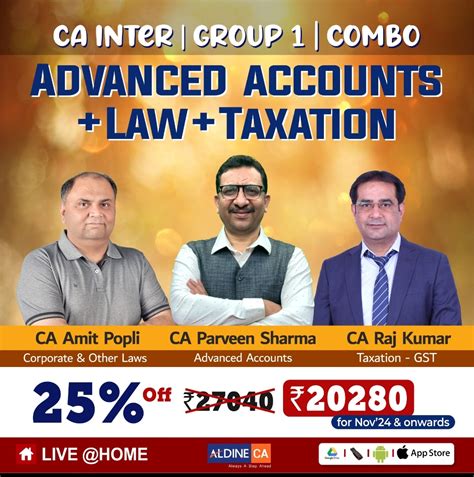 Ca Inter Adv Accounts Law Gst Combo By Ca Parveen Sharma Ca Amit