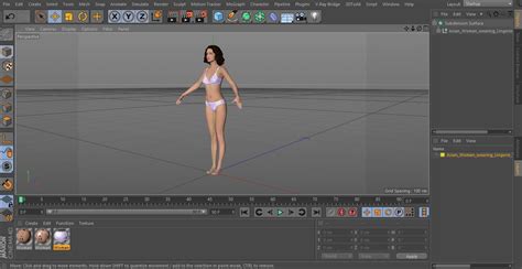 Asian Woman In Lingerie T Pose 3D Model 159 3ds Blend C4d Fbx Max Ma Lxo Obj Gltf