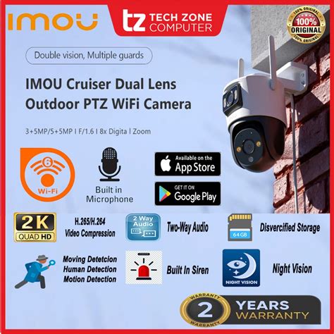 Imou Cruiser Dual 8MP 10MP Dual Lens Two Way Talk Full Color Night