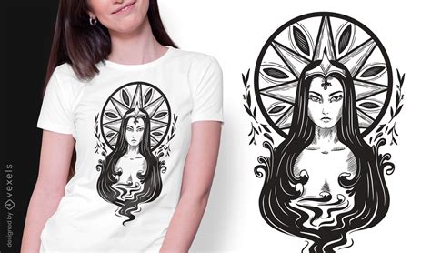 Queen Dark Art Nouveau T Shirt Design Vector Download