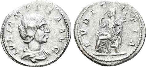 Roman Empire Denarius Julia Maesa Augusta Ad Pudicitia