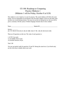 Njit Cs 100 Fill Online Printable Fillable Blank PdfFiller