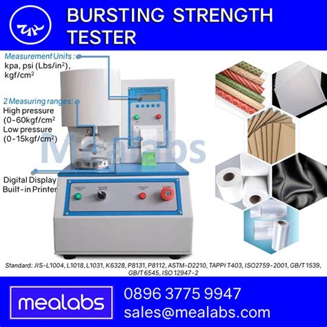 Jual Alat Uji Karton Bursting Strength Tester Jakarta Mea Labs Indonesia