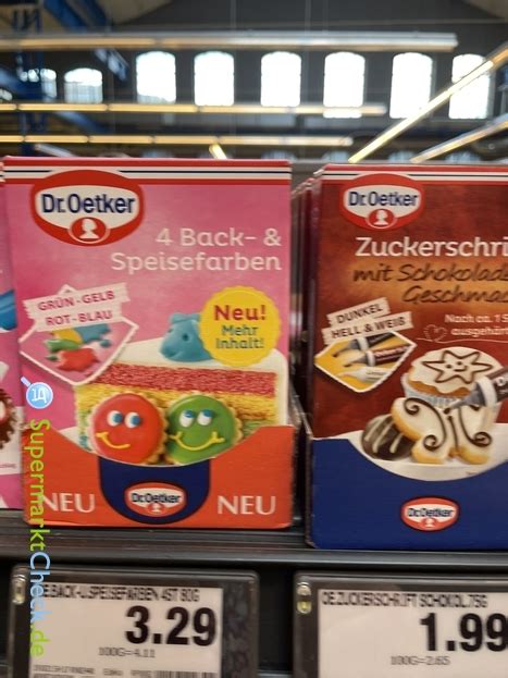 Dr Oetker 4 Back Speisefarben Preis Angebote Nährwerte mit Nutri