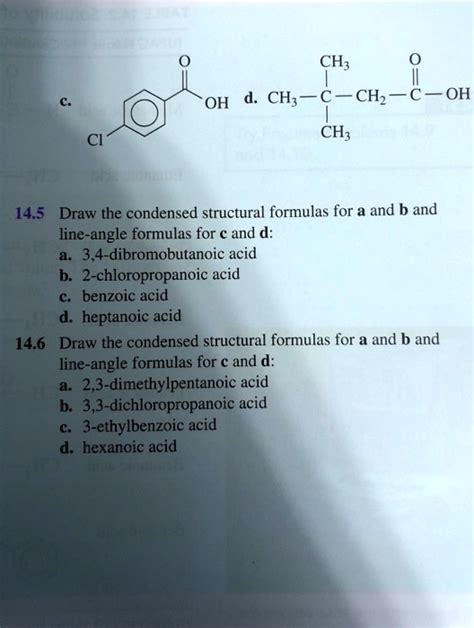 Solved Text Ch Oh D Ch Ch2 Ch3 Oh 145 Draw The Condensed Structural Formulas For A And B