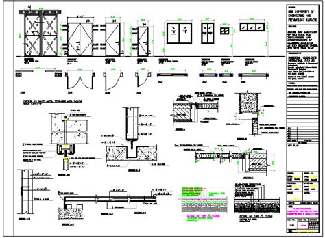 Four Leaf Aluminium Sandwich Panel Door Finish Details Dwg File Cadbull