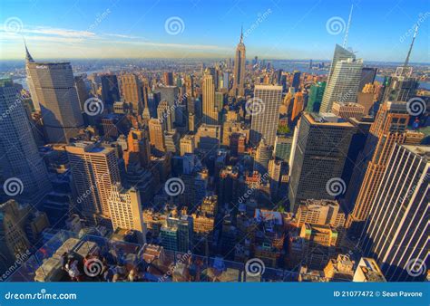 Manhattan Island Skyline editorial photography. Image of skyscraper ...