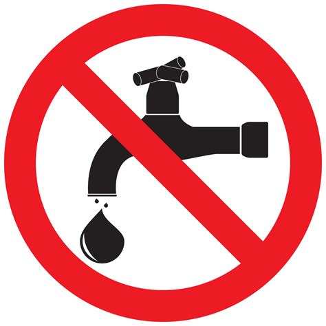 Do Not Open The Water Tap 10550243 Vector Art At Vecteezy