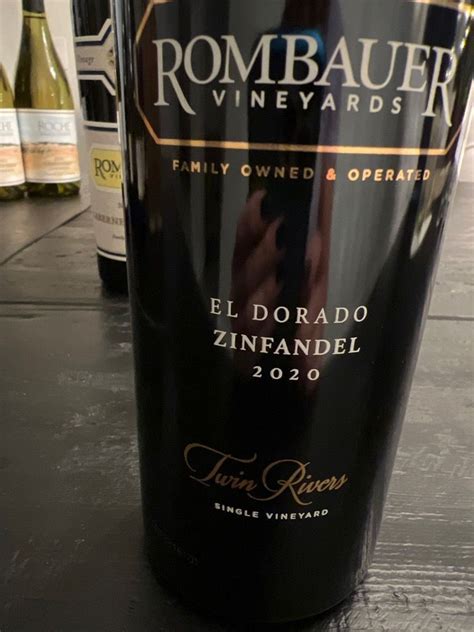 Rombauer Vineyards Zinfandel Twin Rivers El Dorado Usa