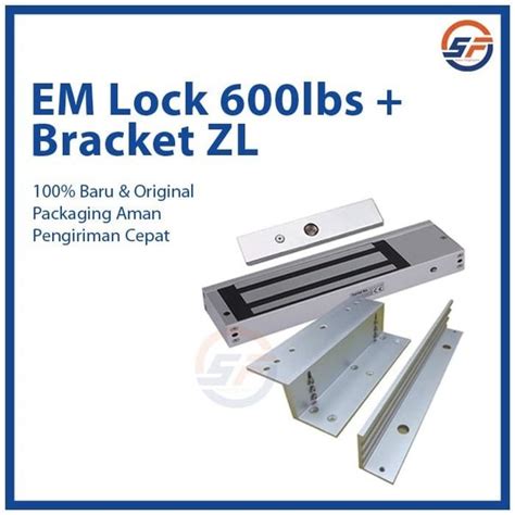 Jual EM Lock 600lbs Bracket ZL Magnetic Door Lock Magnet Lock Di Lapak