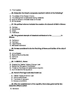 Assessment For Unit Iii Classical Empires By John Marshall Carter