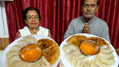 Husband Wife Eating Chicken Momo And Chicken Shefali Indian Food