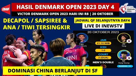 Hasil Denmark Open 2023 Hari Ini Day 4 R8 Ana Tiwi Tersingkir