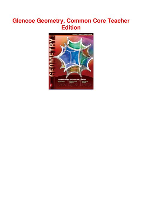 Ppt Downloadpdf Glencoe Geometry Common Core Teacher Edition