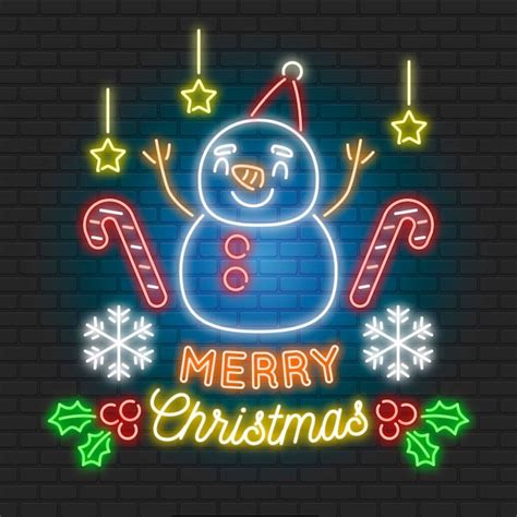 Free Vector | Neon christmas tree